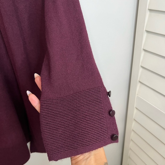 Evolution by Cyrus | Women’s Ancho Chili Burgundy Cardigan Small NWT - Picture 9 of 9